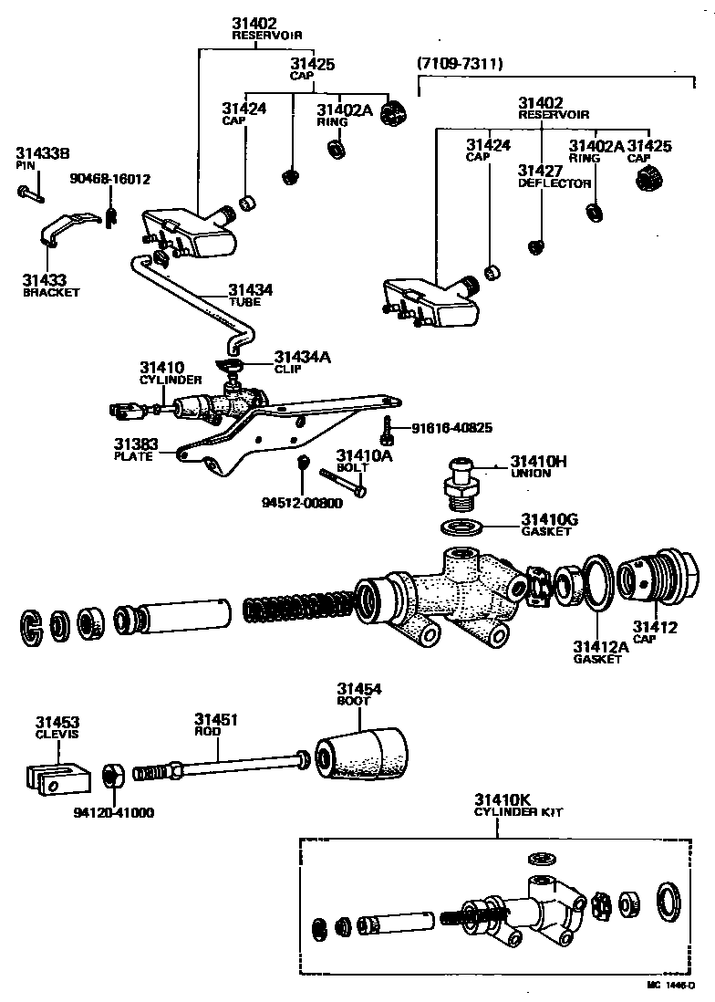 3103 — CLUTCH MASTER CYLINDER