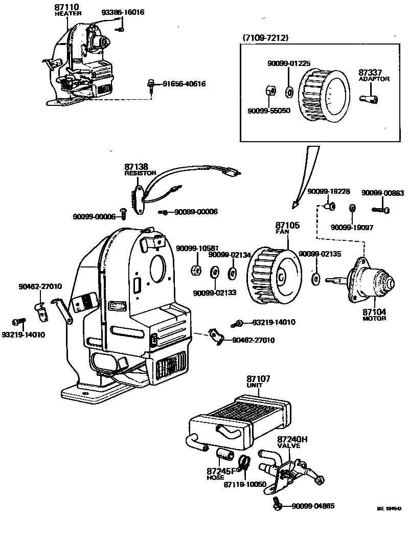 8712 — HEATING & AIR CONDITIONING - HEATER UNIT & BLOWER