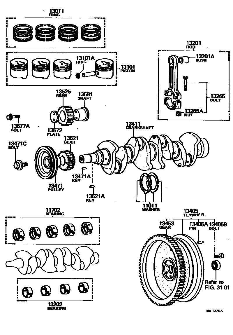 1301 — CRANKSHAFT & PISTON