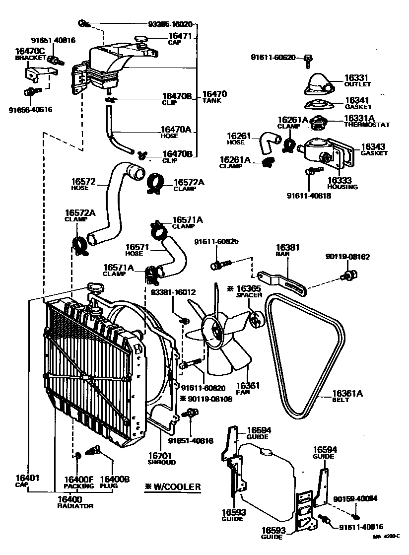 1603 — RADIATOR & WATER OUTLET