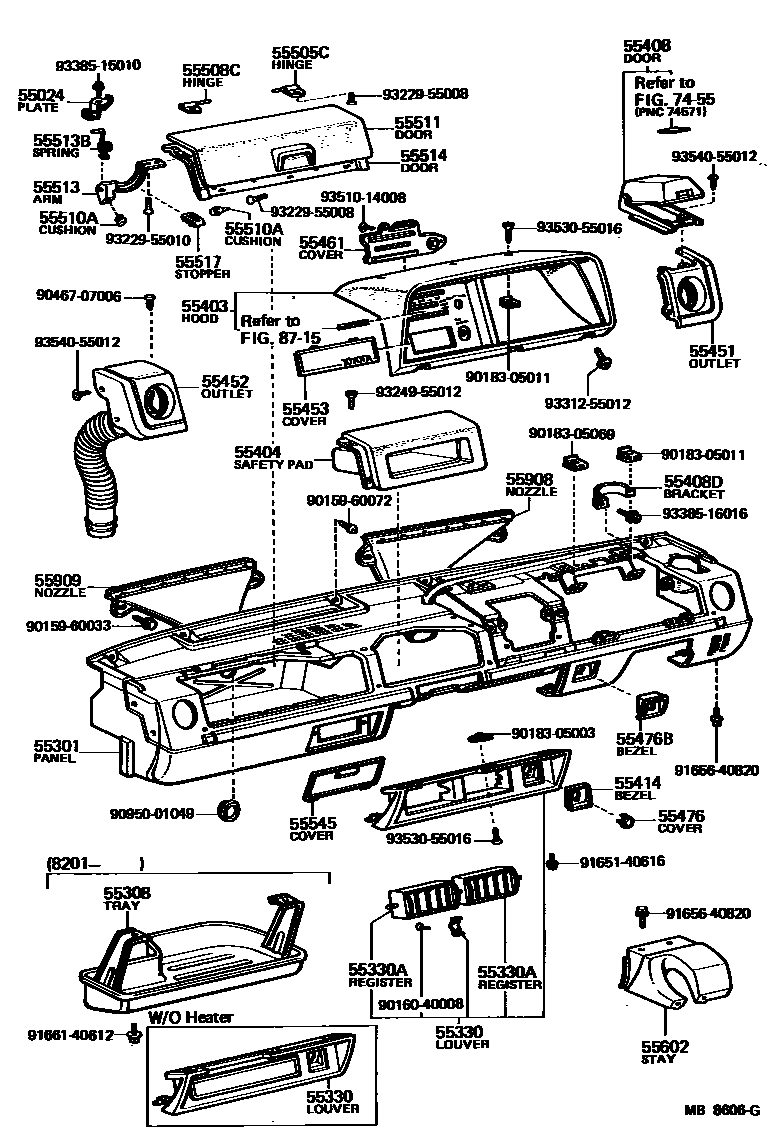 5551 — INSTRUMENT PANEL & GLOVE COMPARTMENT
