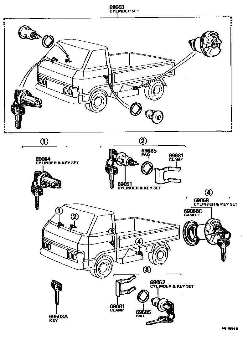 6765 — LOCK CYLINDER SET
