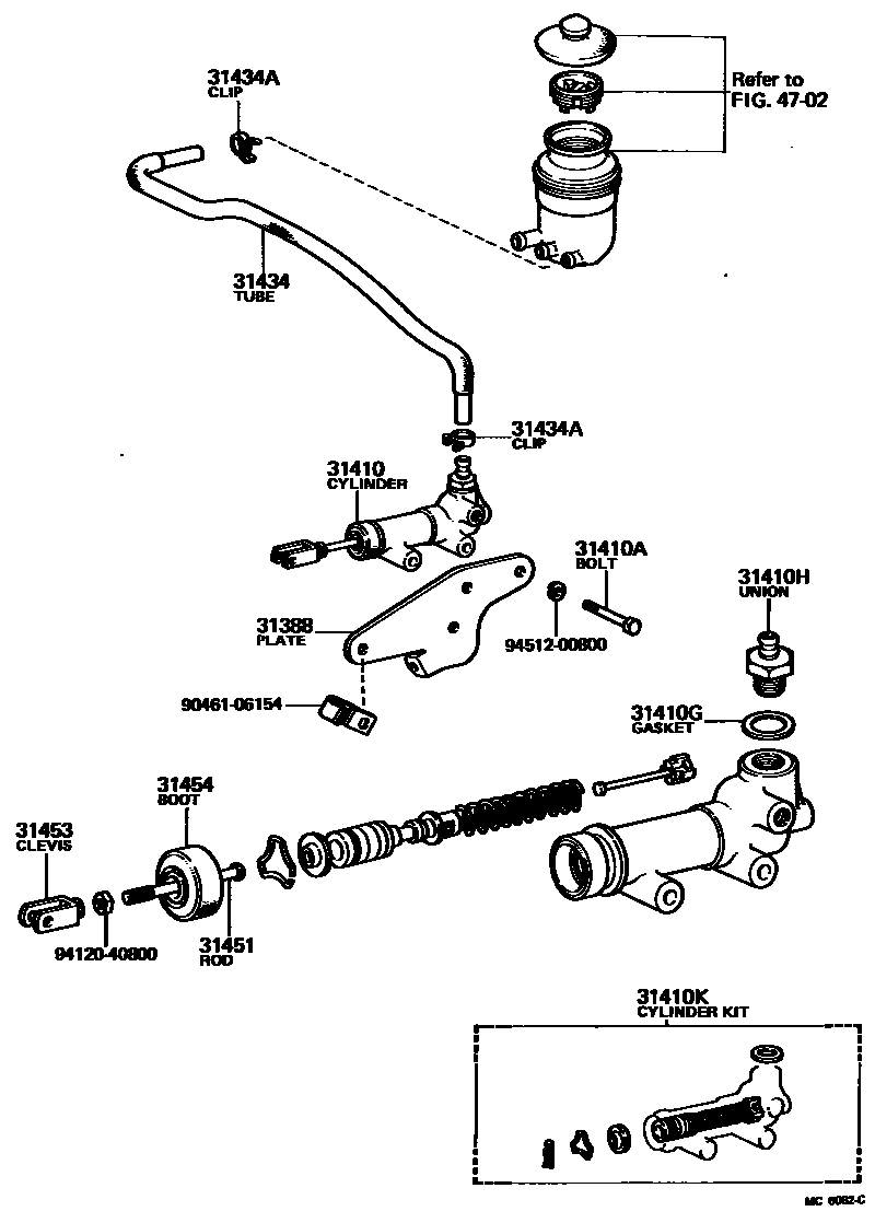 3103 — CLUTCH MASTER CYLINDER