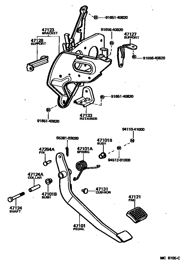 4701 — BRAKE PEDAL & BRACKET