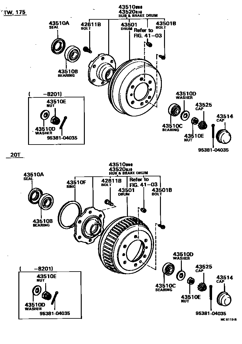 4303 — FRONT AXLE HUB