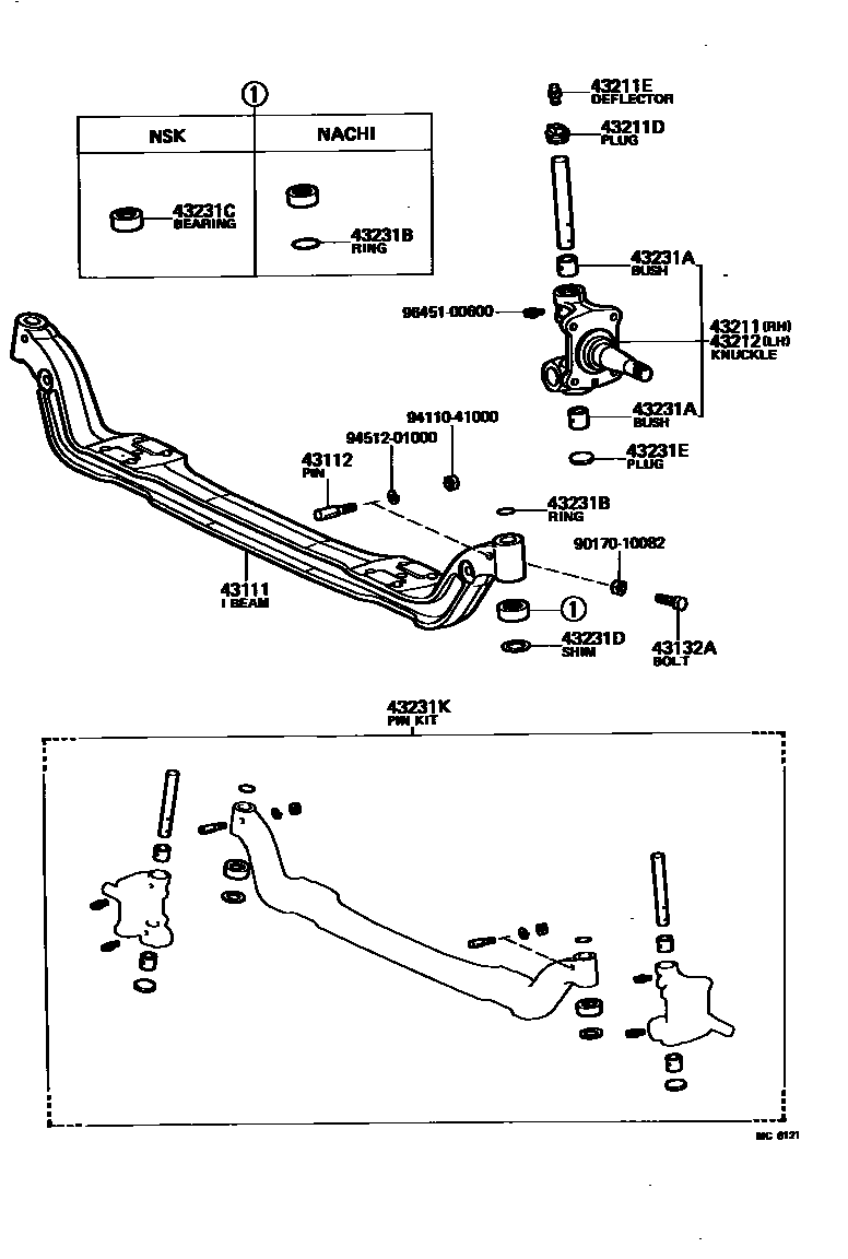 4802 — FRONT AXLE ARM & STEERING KNUCKLE