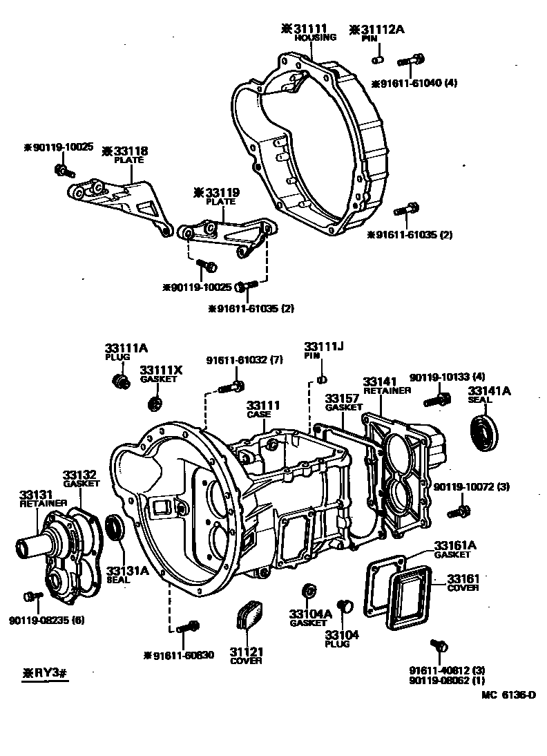 3302 — CLUTCH HOUSING & TRANSMISSION CASE (MTM)