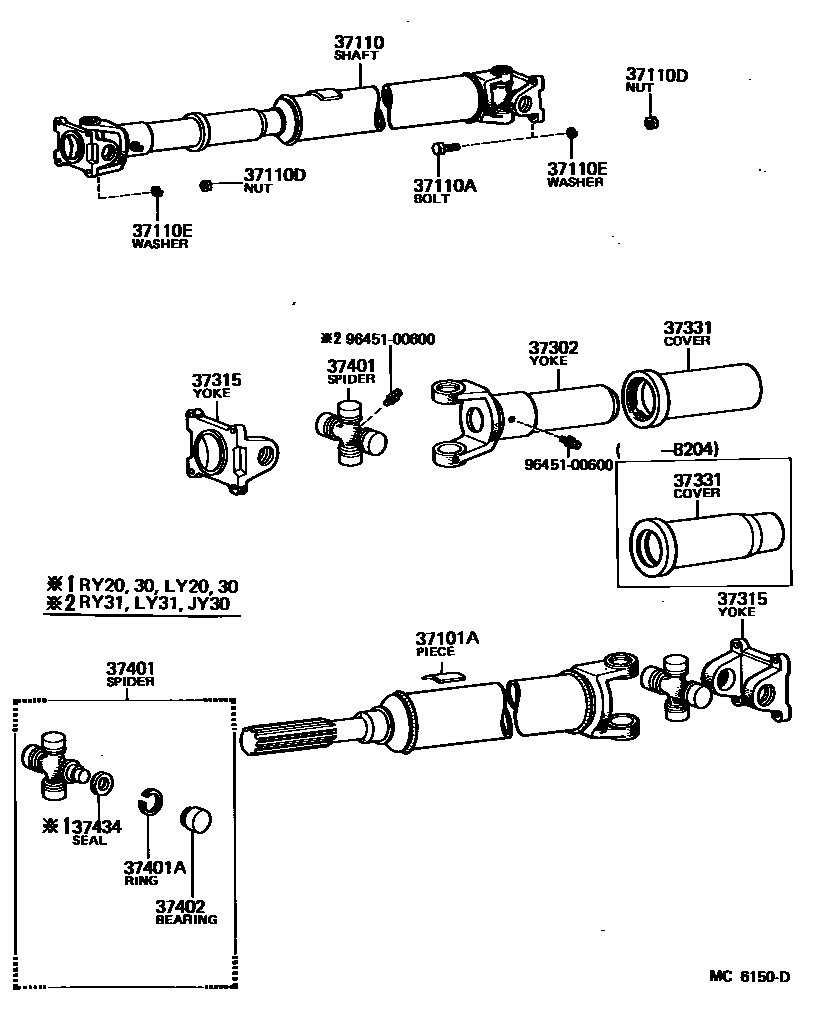 3701 — PROPELLER SHAFT & UNIVERSAL JOINT