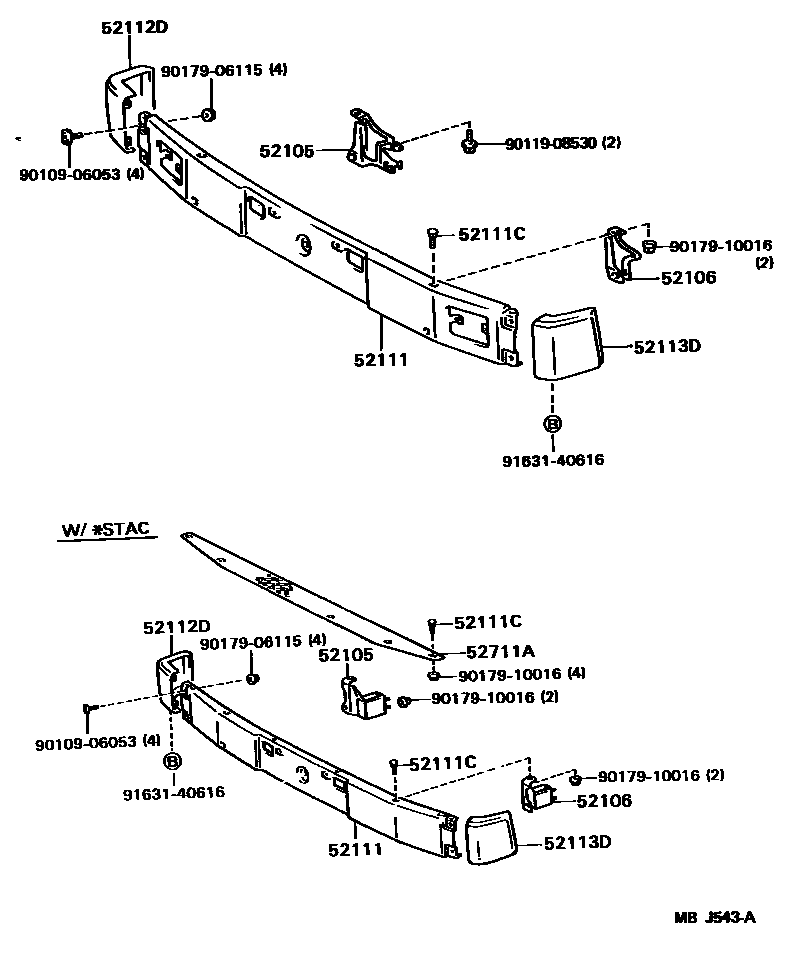 5252 — FRONT BUMPER & BUMPER STAY