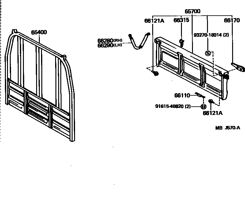 6553 — REAR BODY GUARD FRAME & TAIL GATE
