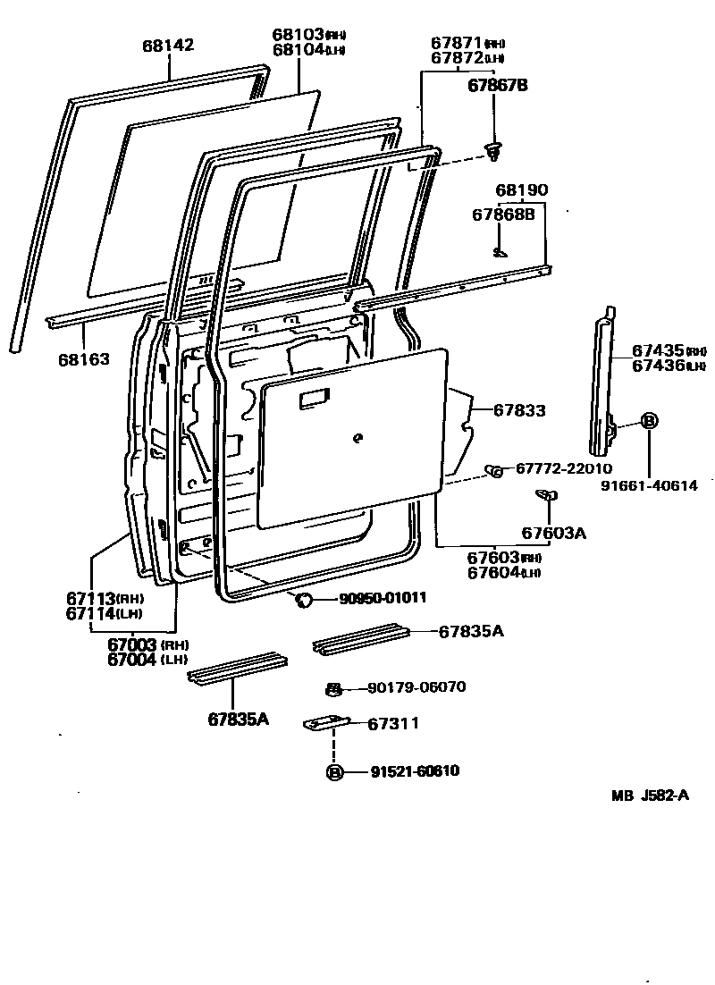 6755 — REAR DOOR PANEL & GLASS