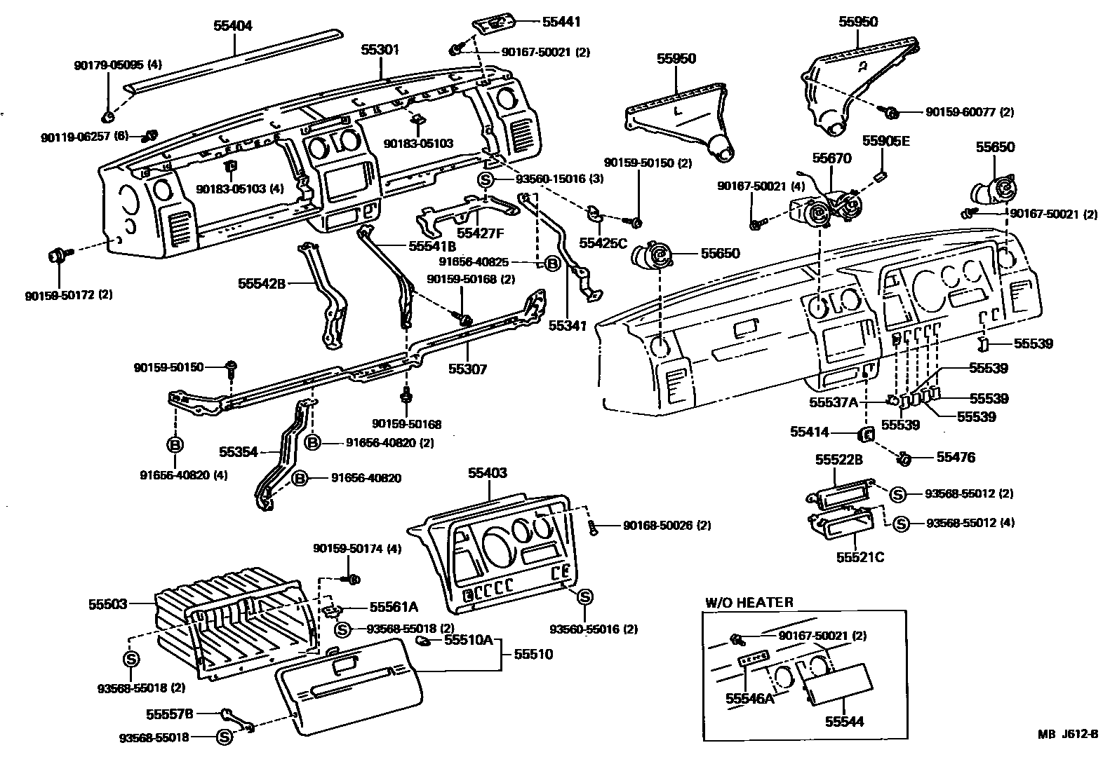 5551 — INSTRUMENT PANEL & GLOVE COMPARTMENT