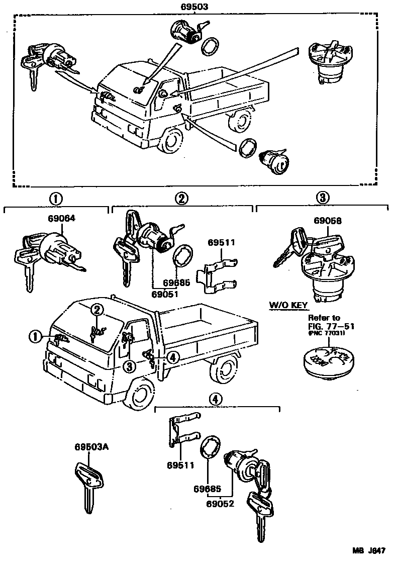 6765 — LOCK CYLINDER SET