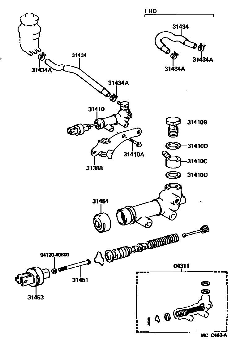 3103 — CLUTCH MASTER CYLINDER