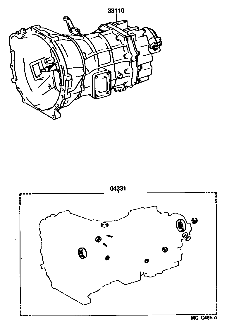 3301 — TRANSAXLE OR TRANSMISSION ASSY & GASKET KIT (MTM)