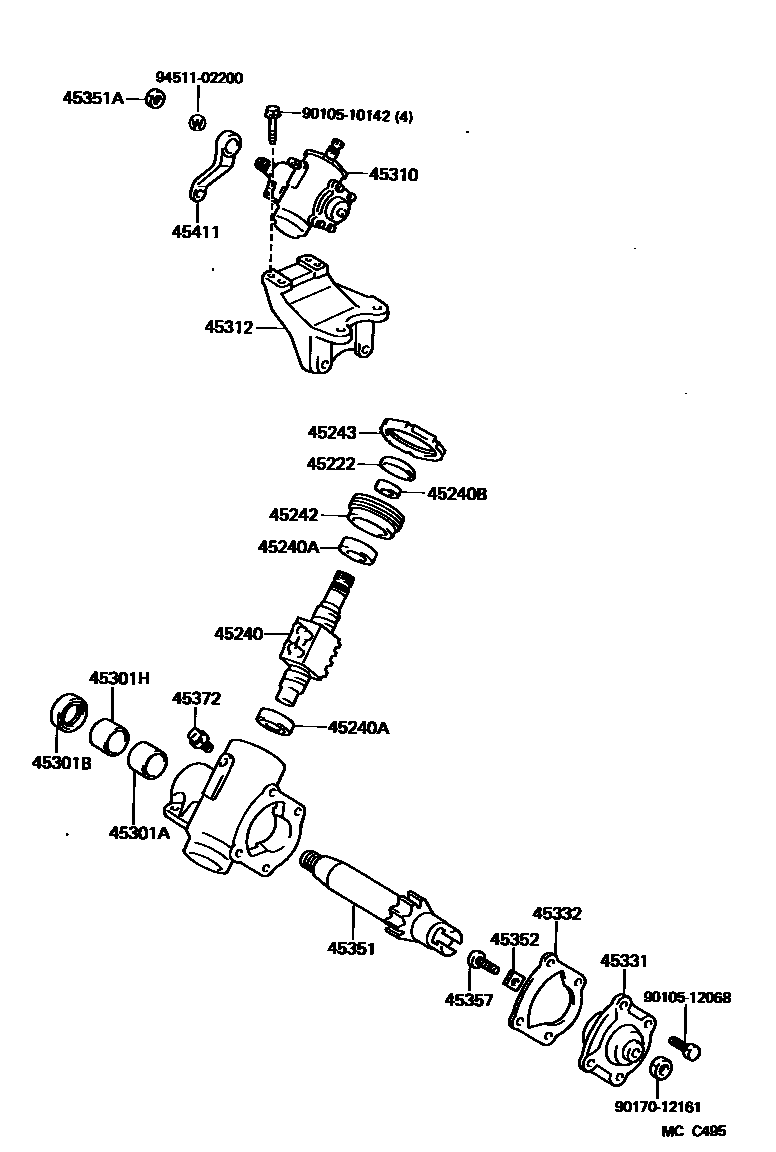 4505 — FRONT STEERING GEAR & LINK