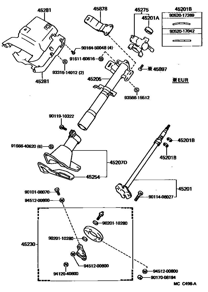 4501 — STEERING COLUMN & SHAFT