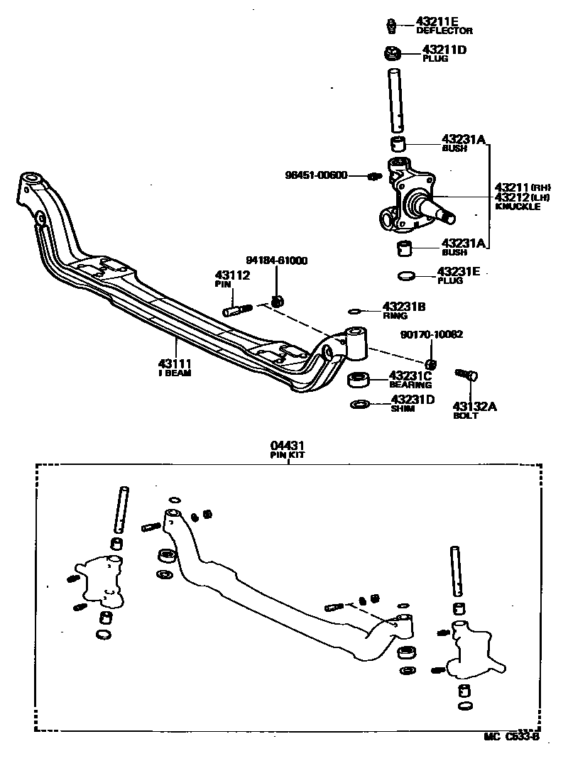 4802 — FRONT AXLE ARM & STEERING KNUCKLE