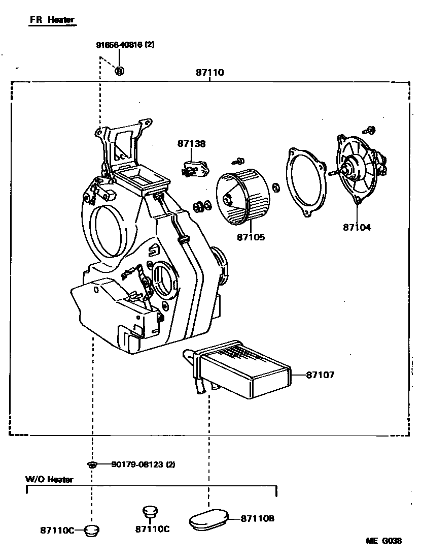 8712 — HEATING & AIR CONDITIONING - HEATER UNIT & BLOWER