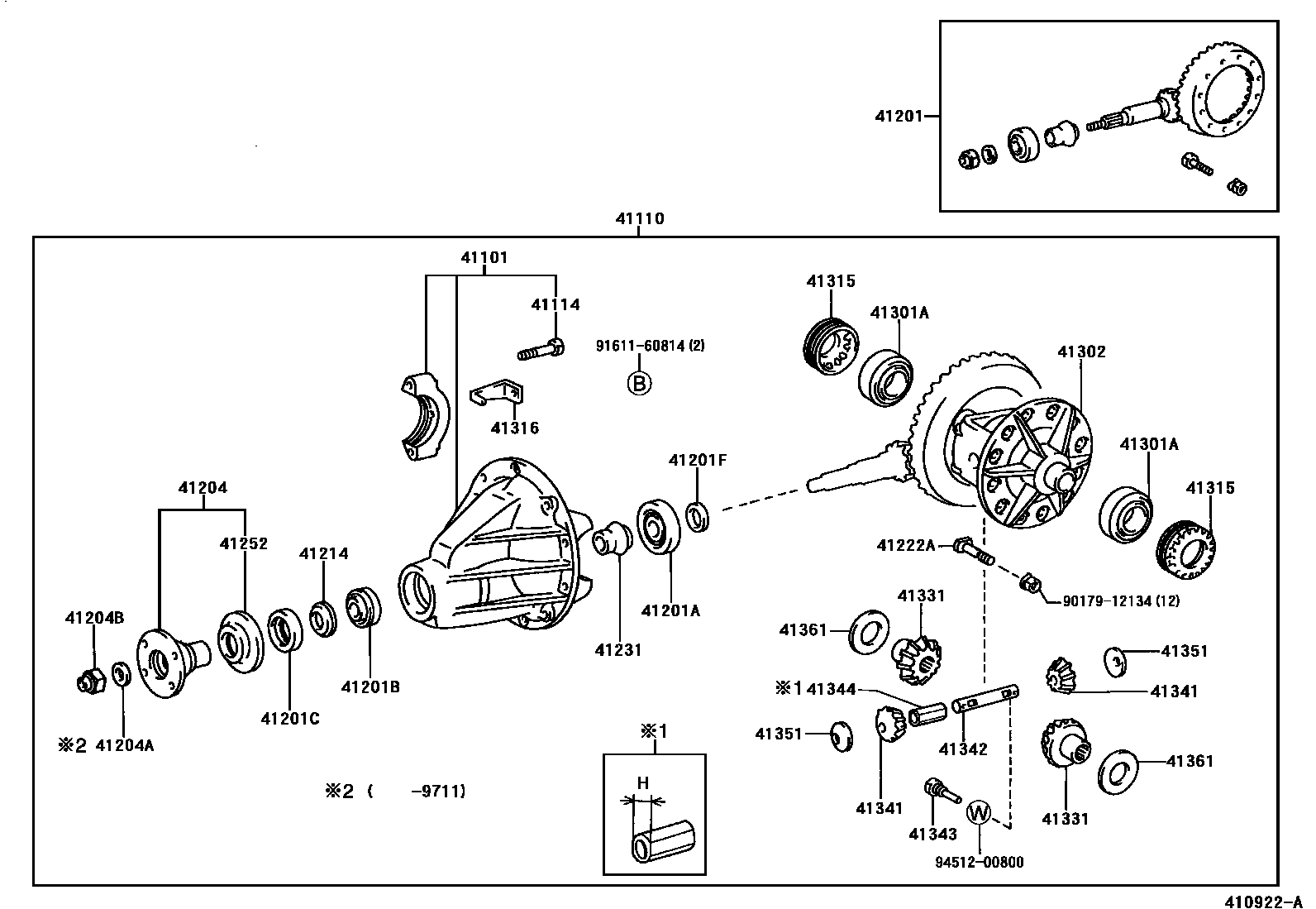 4101 — REAR AXLE HOUSING & DIFFERENTIAL
