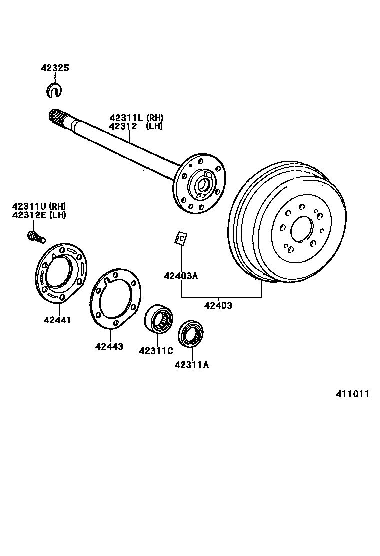 4102 — REAR AXLE SHAFT & HUB
