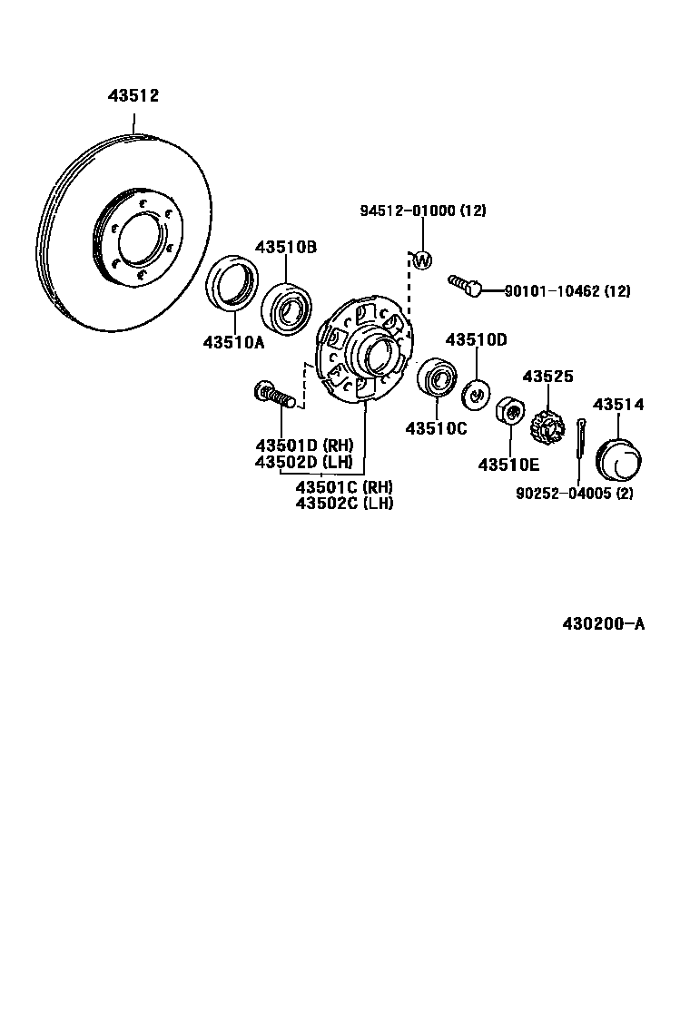 4303 — FRONT AXLE HUB