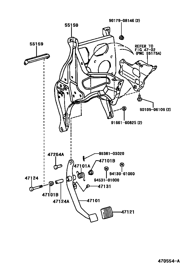 4701 — BRAKE PEDAL & BRACKET