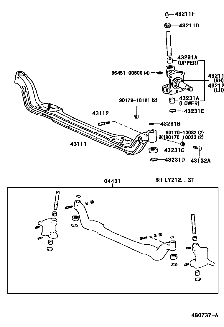 4802 — FRONT AXLE ARM & STEERING KNUCKLE