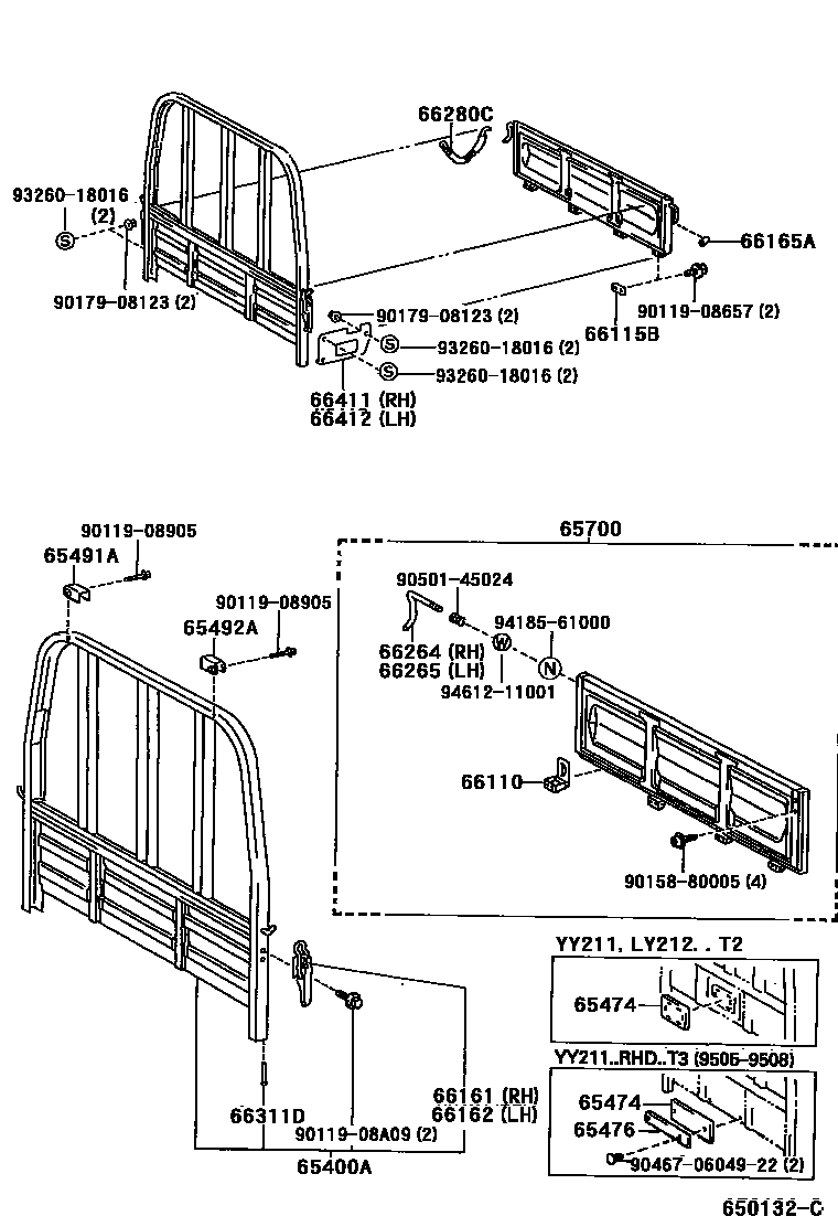 6553 — REAR BODY GUARD FRAME & TAIL GATE