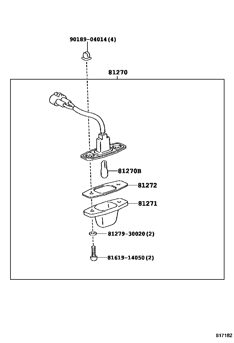 8113 — REAR LICENSE PLATE LAMP