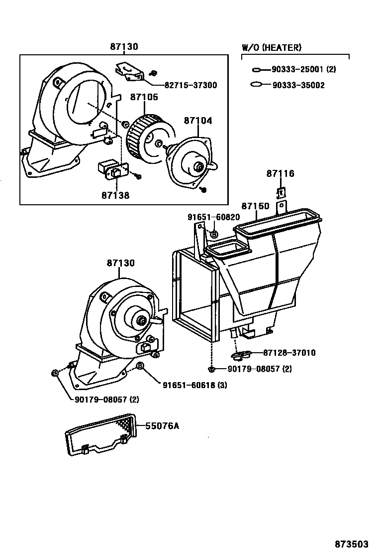 8712 — HEATING & AIR CONDITIONING - HEATER UNIT & BLOWER