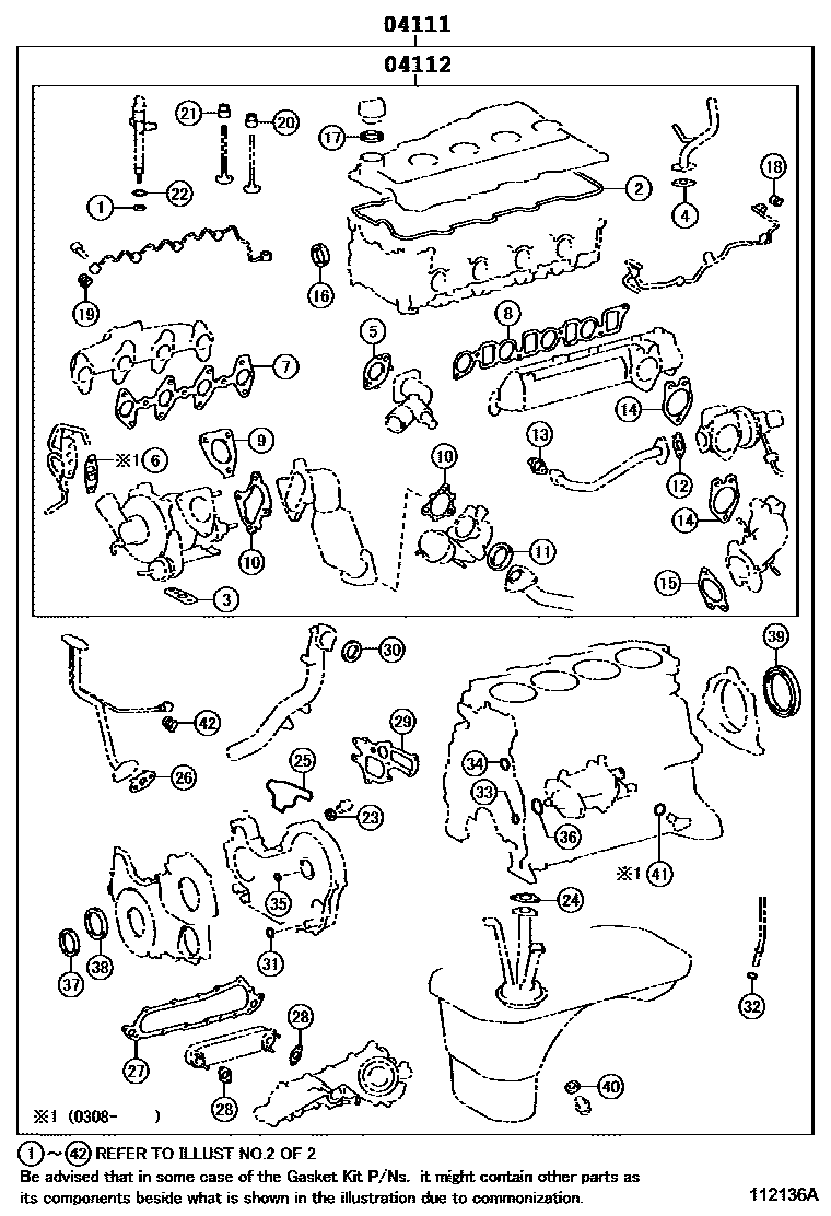 1103 — ENGINE OVERHAUL GASKET KIT