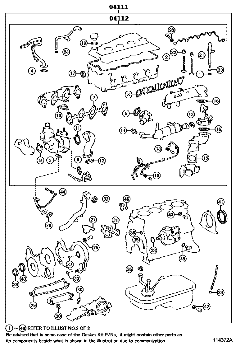 1103 — ENGINE OVERHAUL GASKET KIT
