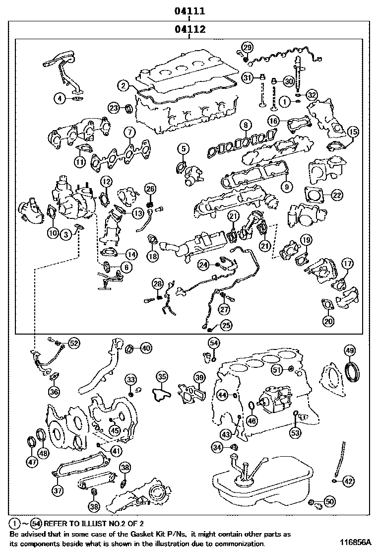 1103 — ENGINE OVERHAUL GASKET KIT