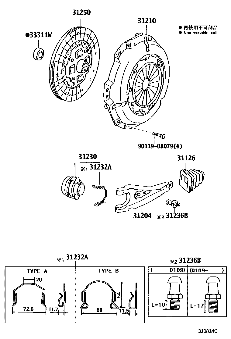 3101 — CLUTCH & RELEASE FORK