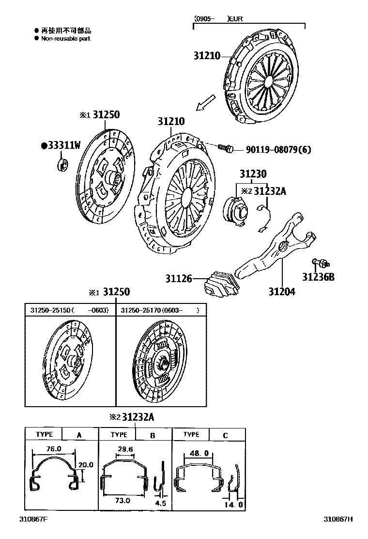 3101 — CLUTCH & RELEASE FORK
