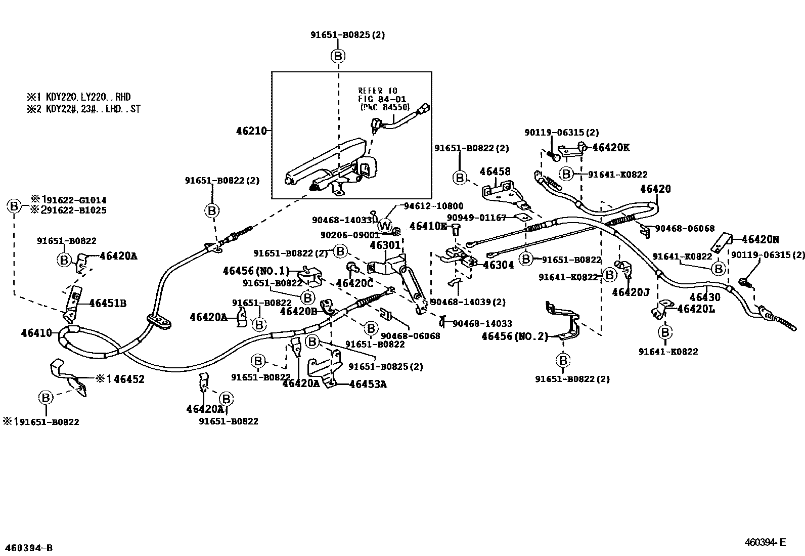 4601 — PARKING BRAKE & CABLE