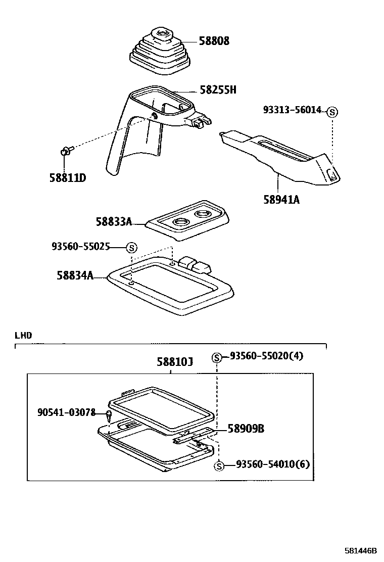 5855 — CONSOLE BOX & BRACKET