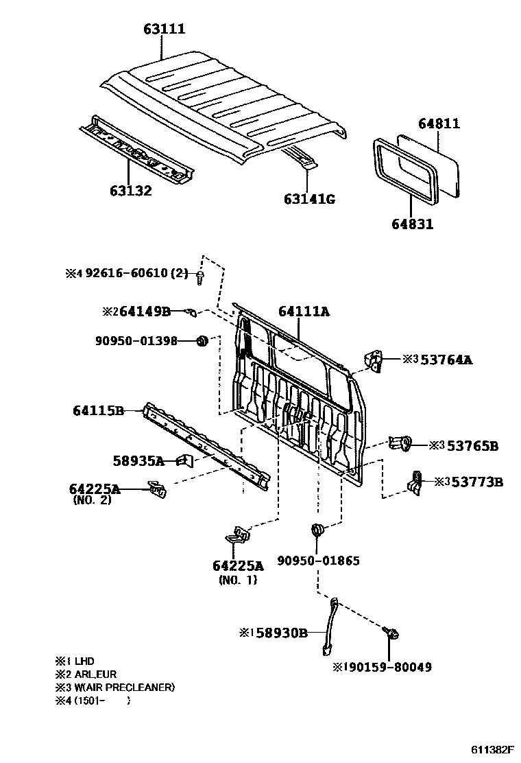 6153 — ROOF PANEL & BACK PANEL