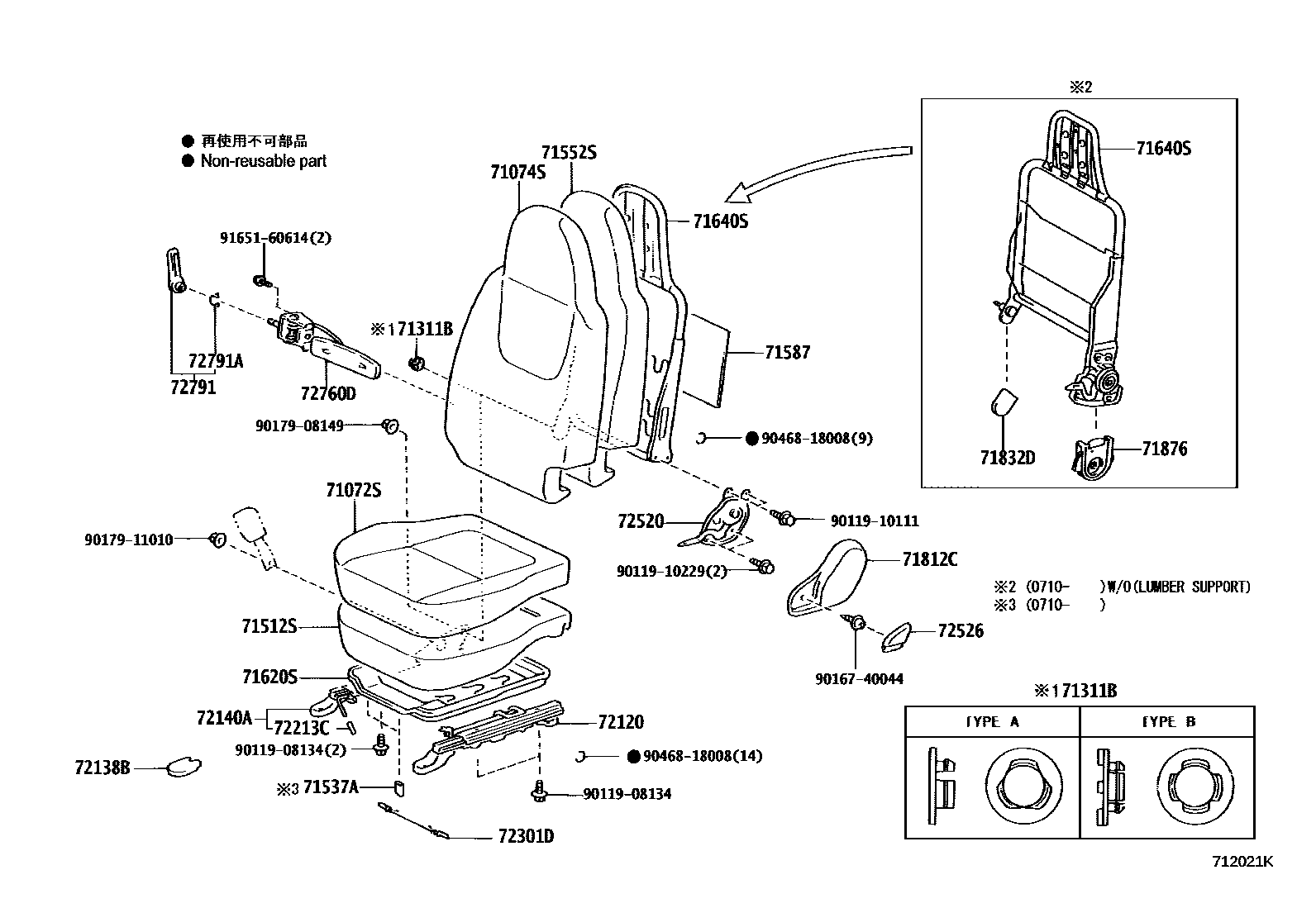 7151 — SEAT & SEAT TRACK