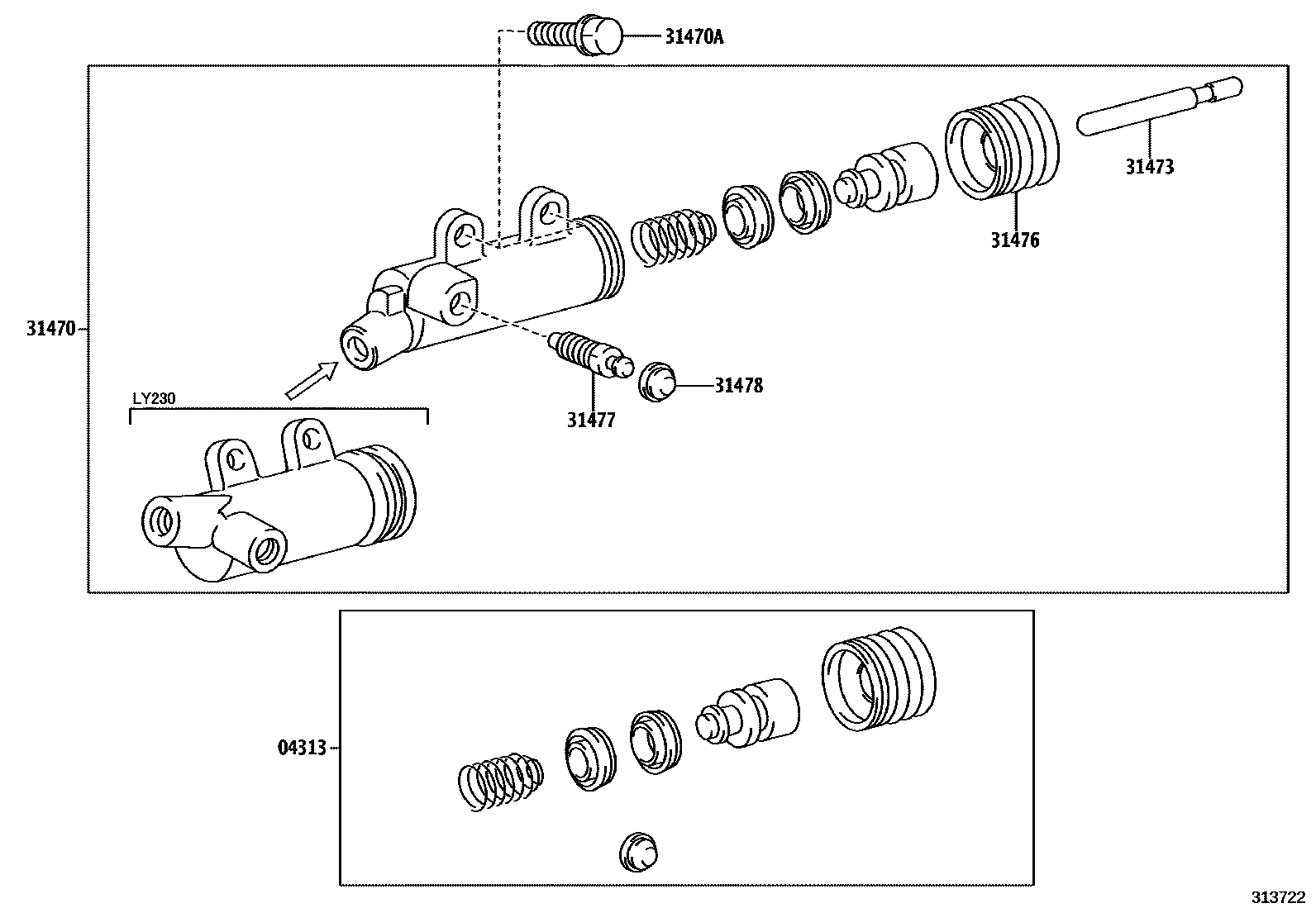 3105 — CLUTCH RELEASE CYLINDER