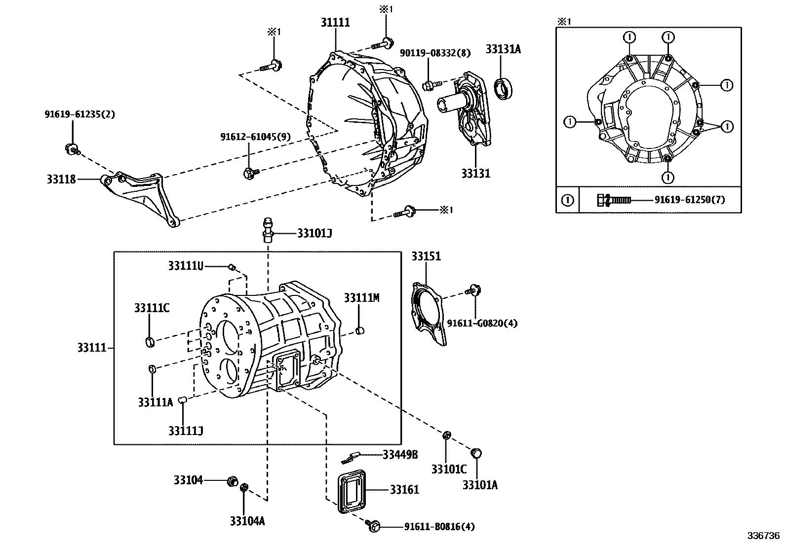 3302 — CLUTCH HOUSING & TRANSMISSION CASE (MTM)