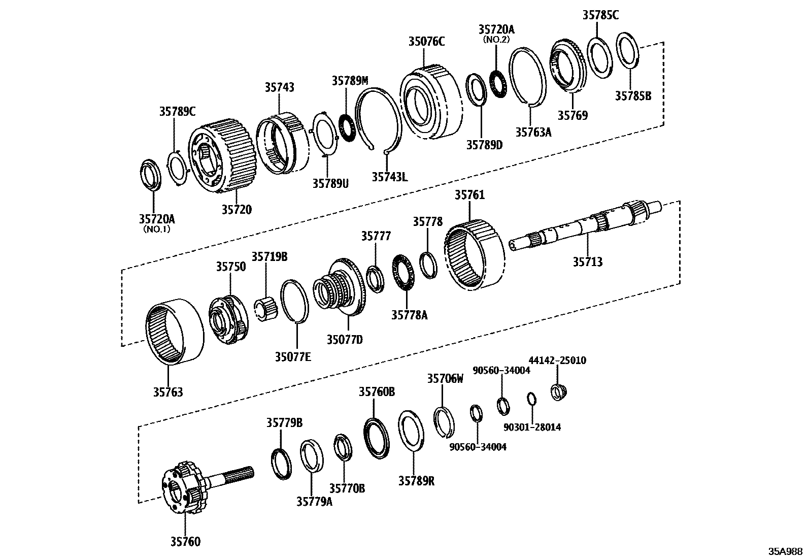 3510 — PLANETARY GEAR, REVERSE PISTON & COUNTER GEAR(ATM)