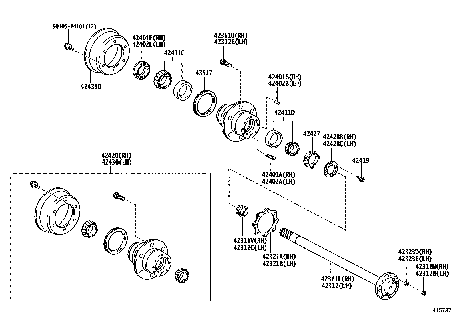 4102 — REAR AXLE SHAFT & HUB