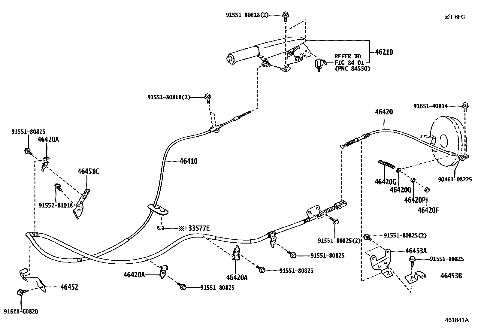 4601 — PARKING BRAKE & CABLE
