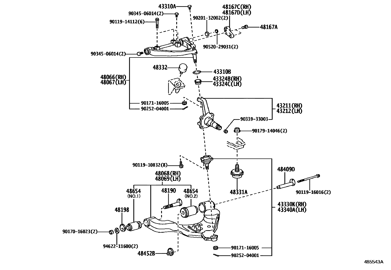 4802 — FRONT AXLE ARM & STEERING KNUCKLE