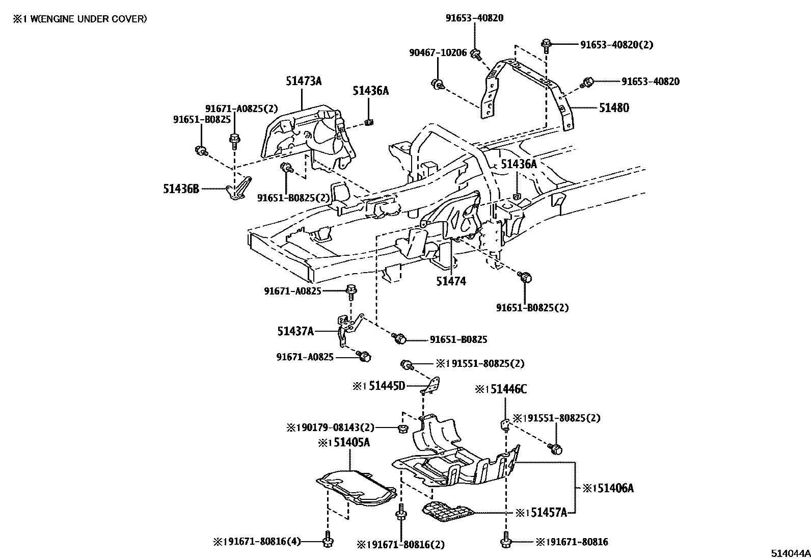 5152 — SUSPENSION CROSSMEMBER & UNDER COVER