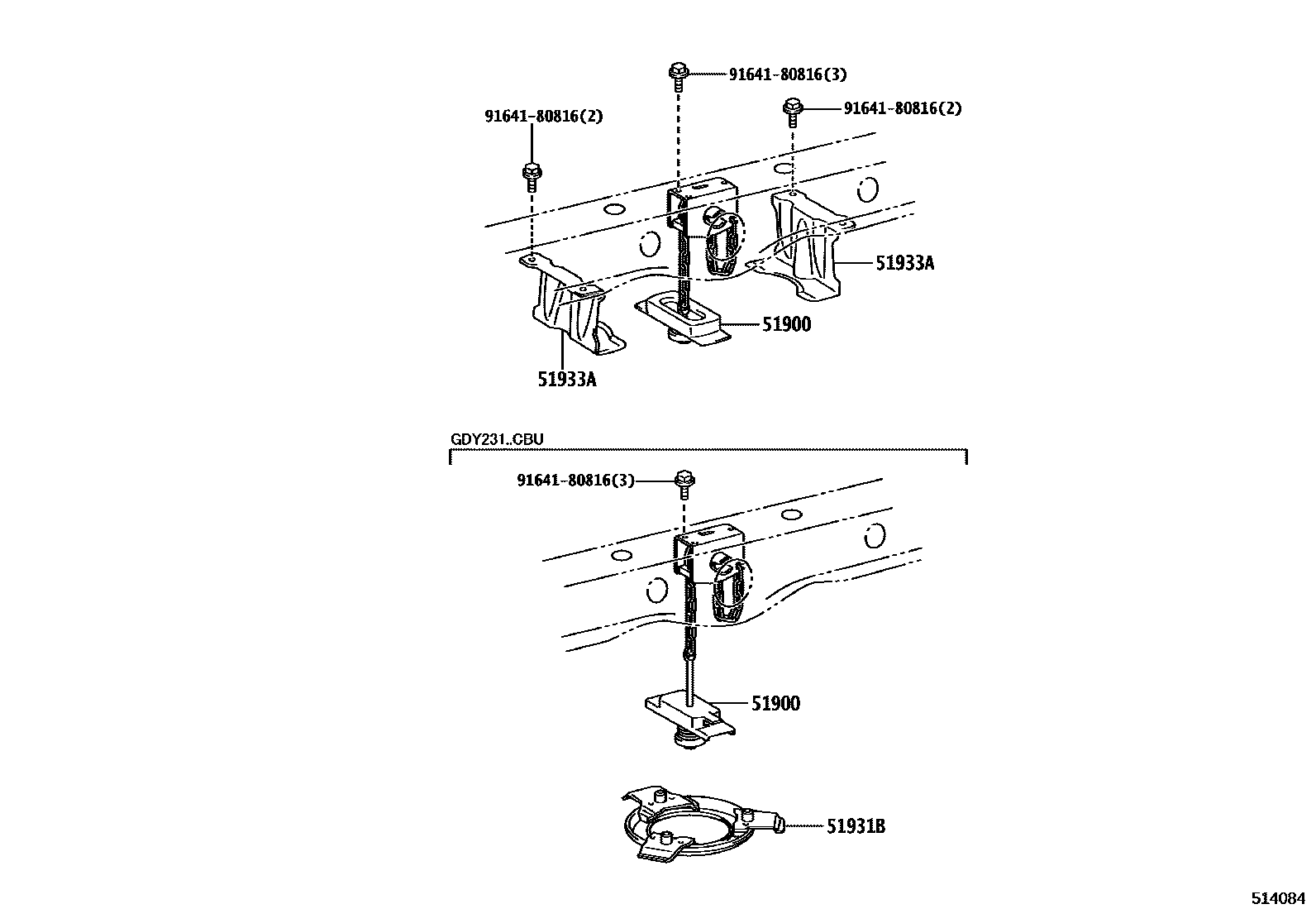 5153 — SPARE WHEEL CARRIER