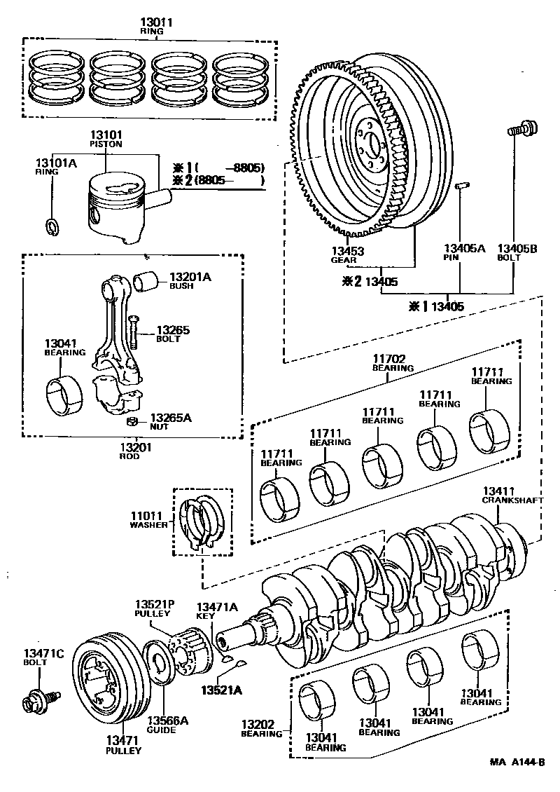 1301 — CRANKSHAFT & PISTON