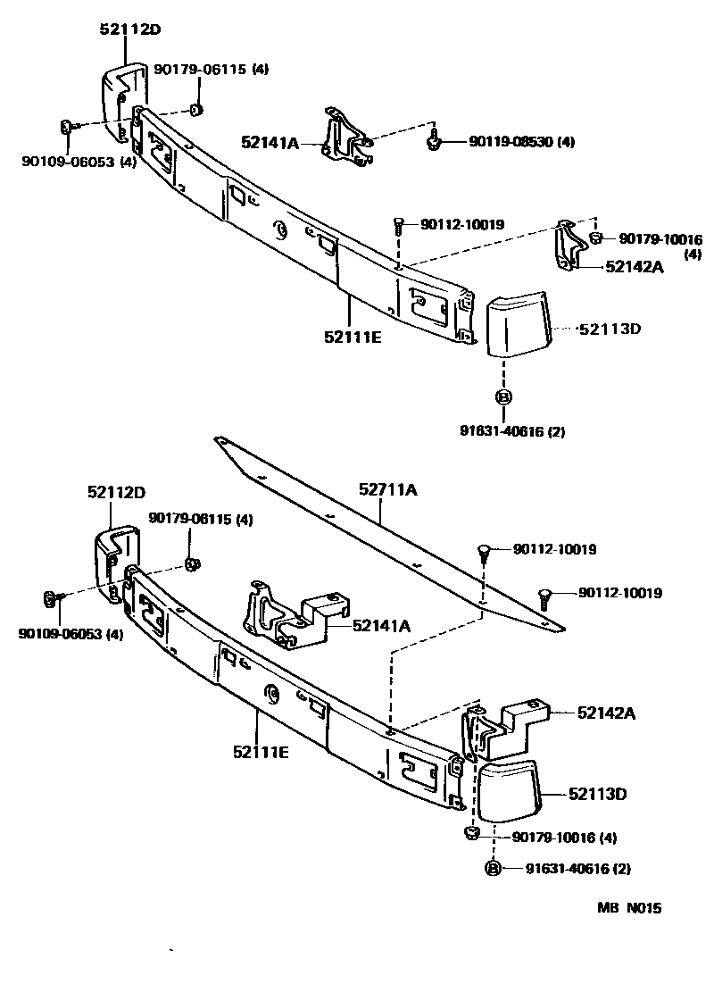 5252 — FRONT BUMPER & BUMPER STAY